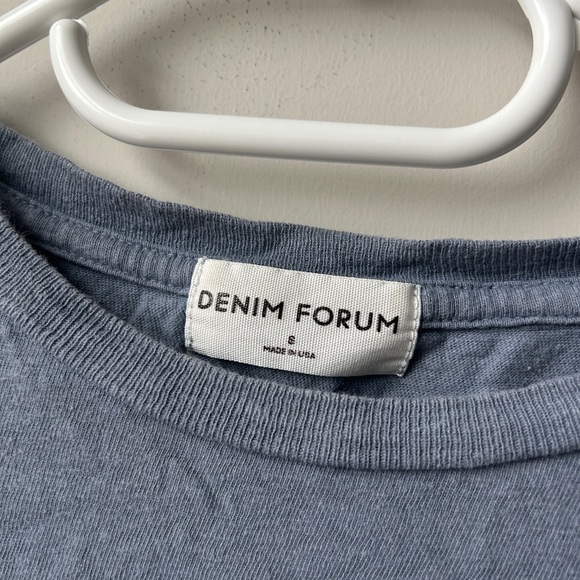 Denim Forum Cropped Tee Small blue - Picture 2 of 3